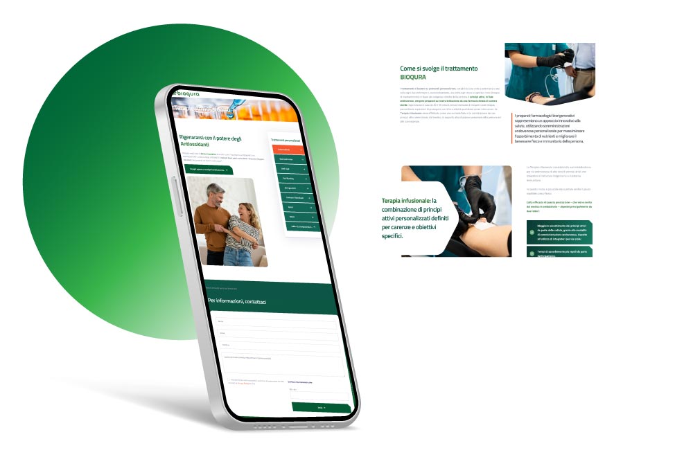 Sito Bioqura curiamo a 360° la tua immagine online